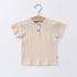 New Arrival Kids Unisex Crew Neck Short Sleeves Thin Solid Color Top Base T-Shirt-4