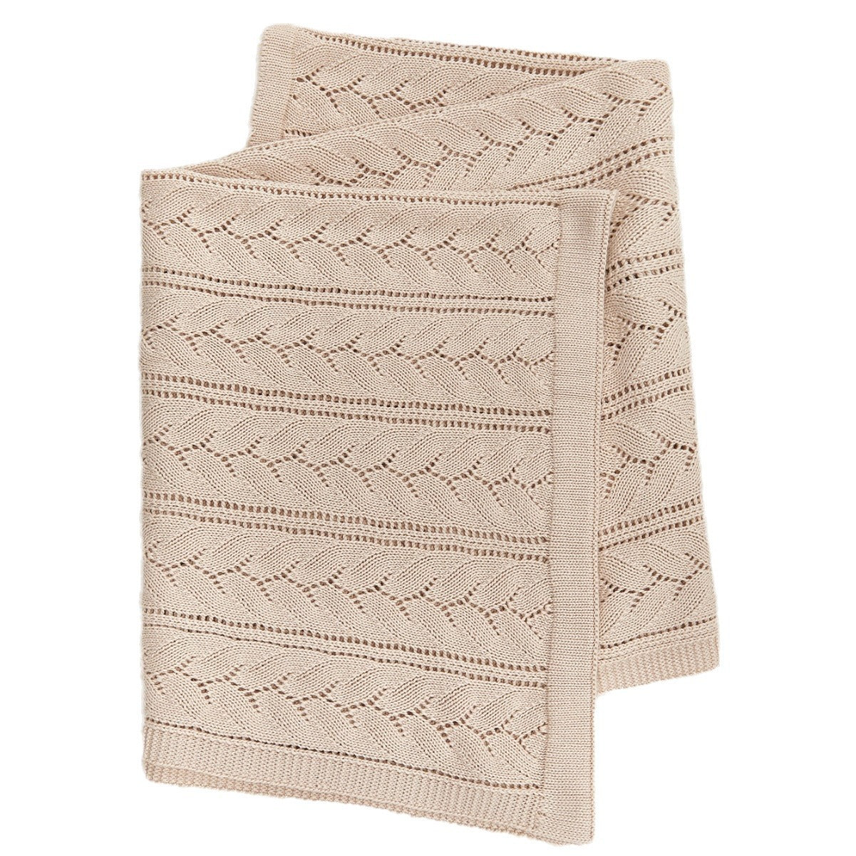 New Arrival Knitted Baby Blanket With Hollow Out Design: New Solid Color Pure Cotton Collection For All Seasons-3