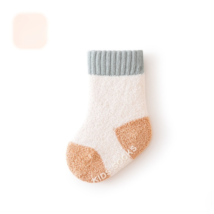 Winter Baby Unisex Breathable Comfy Patchwork Antiskid Socks-6