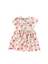 Summer New Arrival Girls’ Heart Pattern Short Sleeves Crew Neck Dress-0