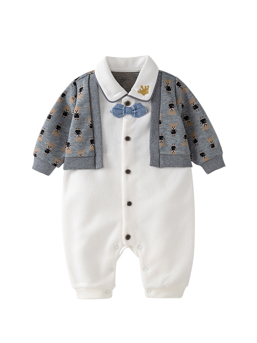 Autumn One Piece Romper For Baby Boy-0