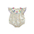 New Arrival Summer Baby Girls Colorful Dots Fly Sleeves Floral Embroidery Onesies-1