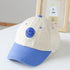 Baby Smiley Embroidered Pattern Color Matching Design Sunshade Peaked Hats-4