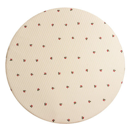 Bear Stitched Floor Mat, Embroidered, Round Shape, Detachable And Washable Baby Crawling Mat-9