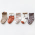 Baby Print Pattern Spring Autumn Cotton 1Bag=5Pairs Socks-3