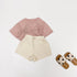 Baby Boy And Girl Solid Color Basic Denim Shorts With Pockets In Summer-4