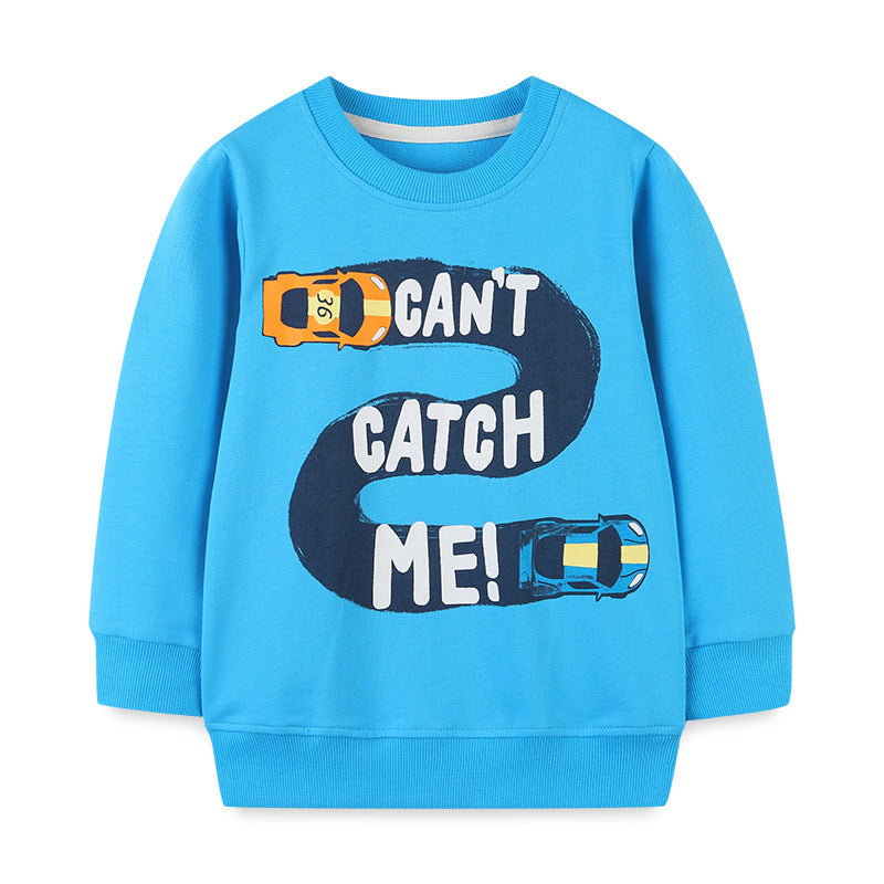 Baby Boy Cartoon Graphic Long Sleeve Quality Cotton Hoodie-0