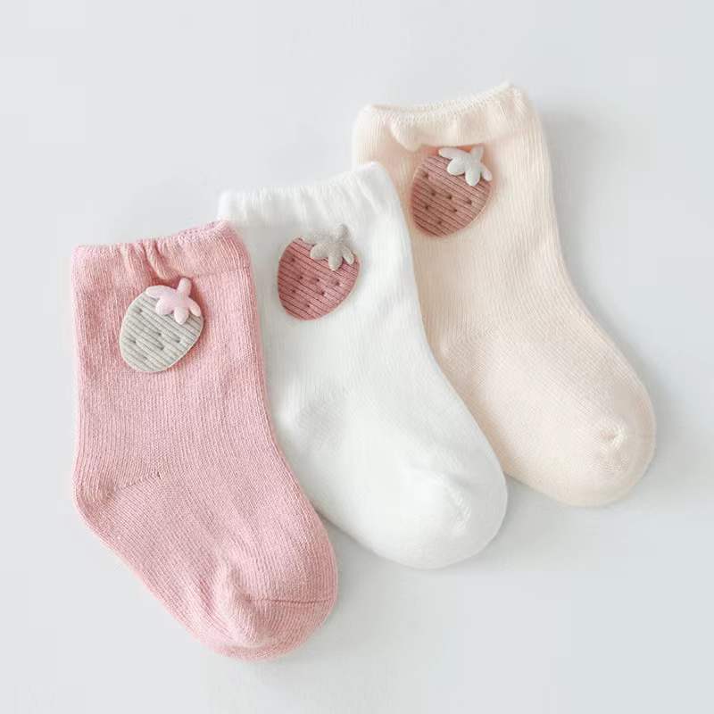 Baby Unisex 1Lot=3pairs Fruit Pattern Boneless Socks-3