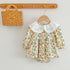 Autumn Doll Neck Long Sleeve Sweet Style Dress Onesies-4