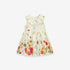 Summer Girls Sleeveless Floral Pattern Single Breasted Dress-0