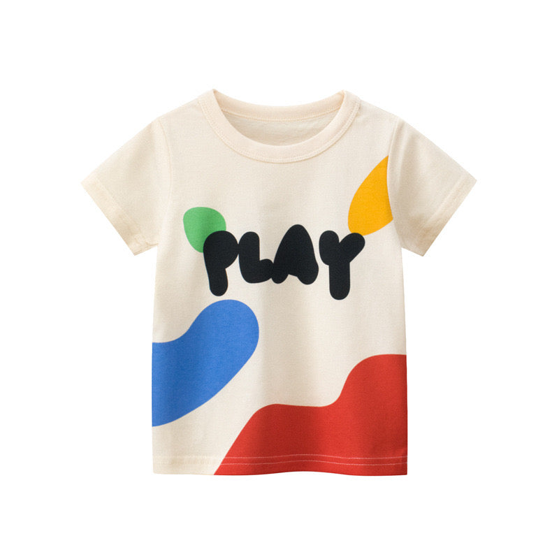 Baby Girl Letters Print Fashion T-Shirt Outfits In Summer-0