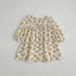 Floral Pattern Ruffle Neck Baby Onesies Dress-4