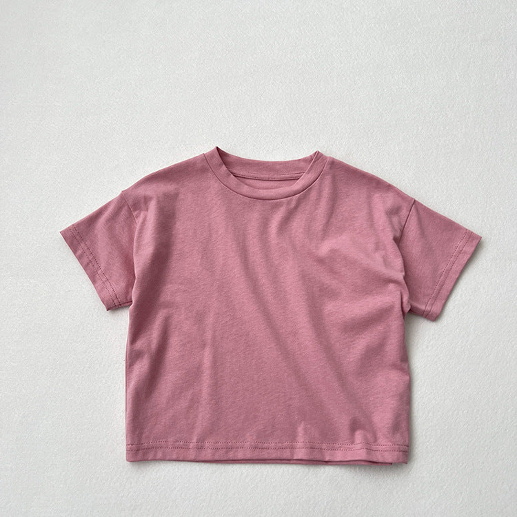 Baby Solid Color Thin Style Fashion Unisex T-Shirt-4