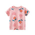 Baby Girl Floral Print Short-Sleeved Cotton Tops & T-Shirts-0