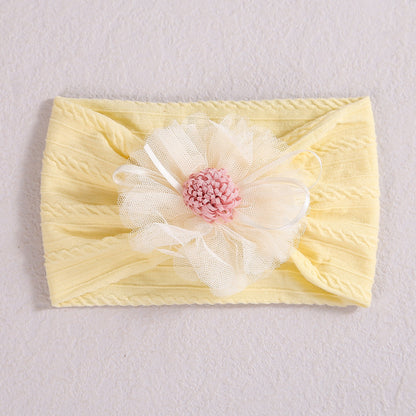 Baby Lace Floral Elastic Cotton Headband-4