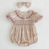 Baby Girl Ditsy Flower Ruffle Neck Dress & Onesies In Summer-4