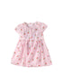 Summer New Arrival Girls’ Strawberry Pattern Striped Single Breasted Short Sleeves Round Neck Dress-0