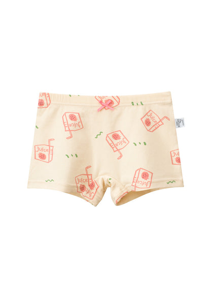 Girls’ Cartoon Printed Boxer Shorts Breathable Underwear Set-4