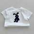 Summer New Arrival Kids Unisex Crew Neck Short Sleeves Thin Rabbit Print Top T-Shirt-4