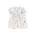 Baby Girl Cartoon Print Pattern Doll Neck Princess Dress-0