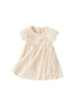 Summer New Arrival Girls’ Floral Pattern Embroidery Short Sleeves Round Collar Dress-0