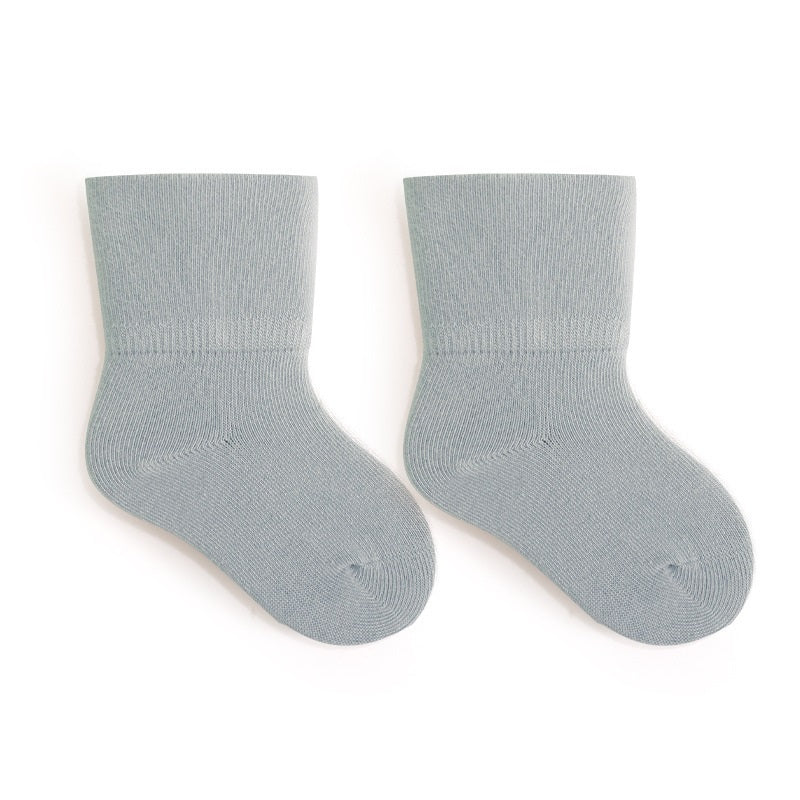 Baby Unisex Solid Color Breathable Mid-Calf Socks-4