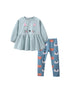 Baby Girl Cat Pattern Design Pullover With Long Leggings Sets-0