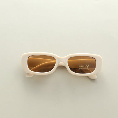 Kids Candy Color Square Frame Fashion Sunglasses-4