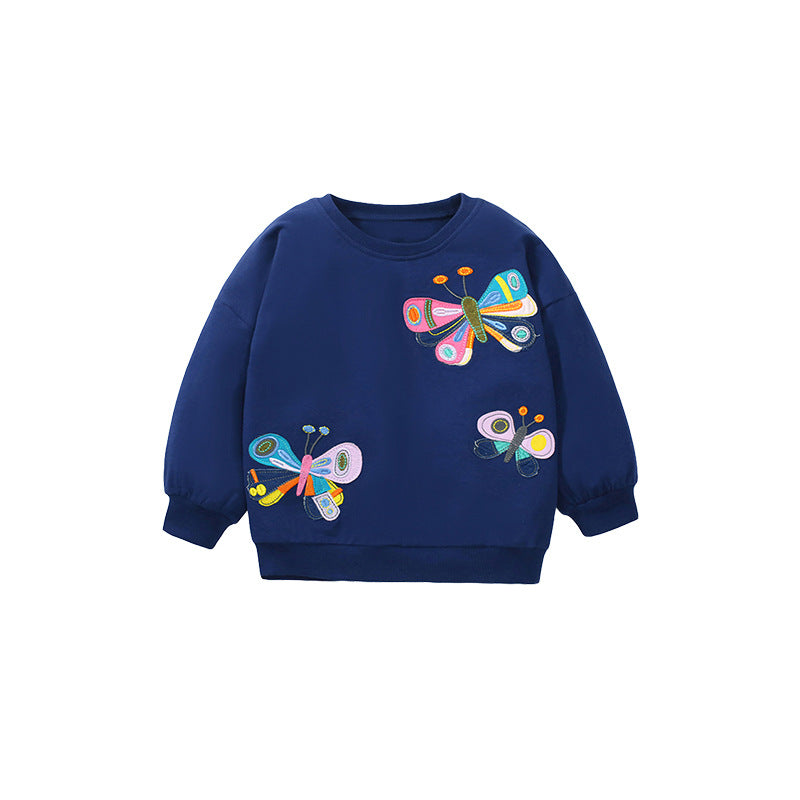 Butterfly Pattern Soft Cotton Autumn Hoodie-0