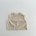 New Arrival Kids Unisex Crew Neck Sleeveless Thin Solid Color Top Vest With Pocket-3
