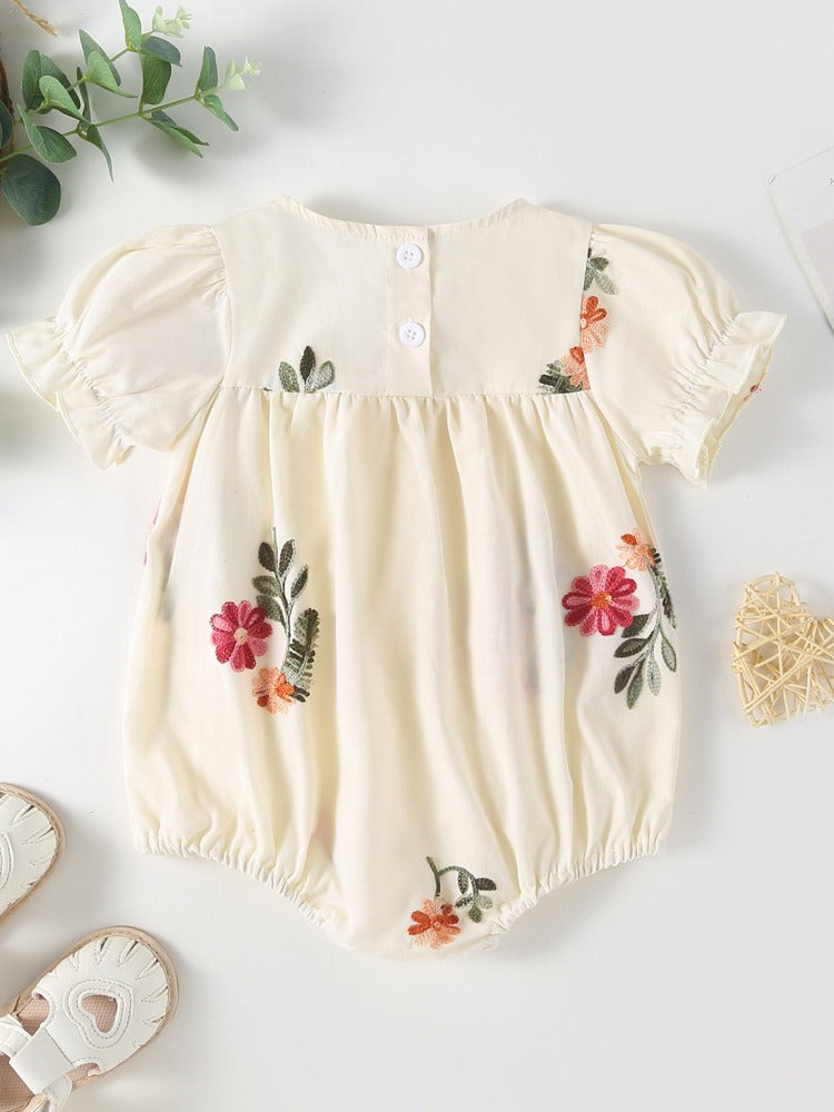 Summer Baby Kids Girls Floral Pattern Sleeveless Strap Top Dress And Bloomers Clothing Set/ Onesies-4