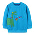 Baby Boy Cartoon Dinosaur & Slogan Pattern Pullover Hoodies-0