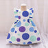 Summer Baby Kids Girls Fly Sleeves Crew Neck Fashion Polka Dots Dress-3