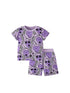 Summer Baby Kids Girls Cartoon Monkey Pattern Short Sleeves T-Shirt And Shorts Casual Clothing Set-1