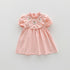 Baby Girl Solid Color Embroidered Pattern Loose Dress-3