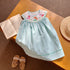 New Design Summer Baby Kids Girls Plaid Sleeveless Mermaid Embroidery Collar Dress-2