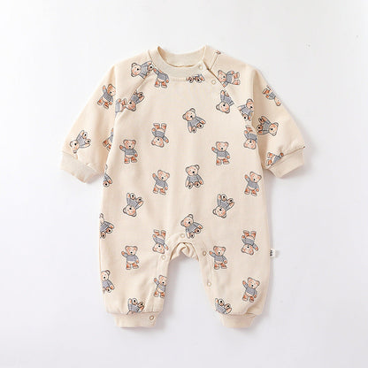 Cartoon Bear Pattern Cute Comfy Romper &amp; Onesies-4