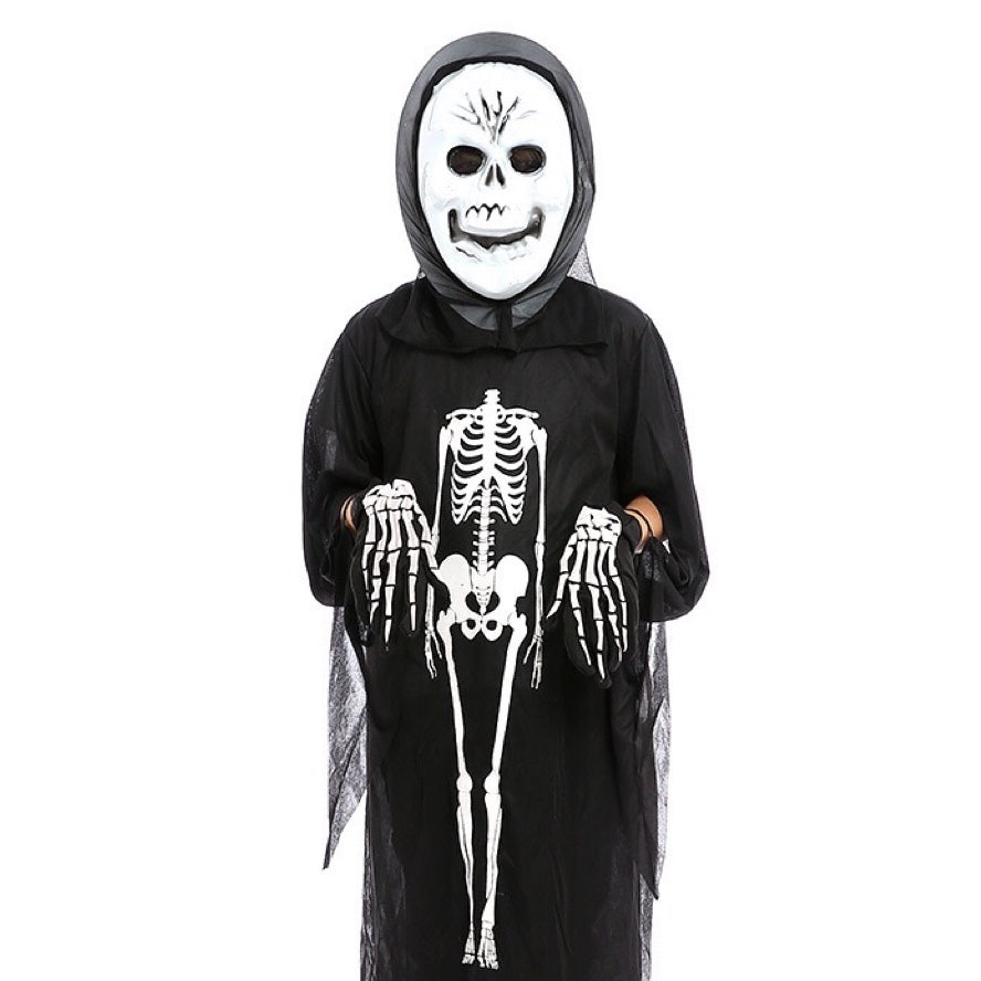 Halloween Skeleton Ghost Clothes &amp; Gloves &amp; Masks Sets-4