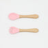 Baby Food Grade Wooden Handles Silicone Spoon Fork Cutlery-2