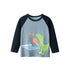 Baby Boy Cartoon Dinosaur Pattern Colorblock Design Shirt-0