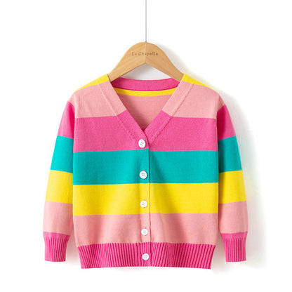 Todder Girls Rainbow Cardigan Pattern-0