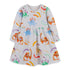 Baby Girl Dinosaur Print Pattern Long Sleeve Autumn Dress-0