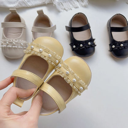 New Arrival Baby Girl Beaded Toddler Soft-Sole Anti-Slip Walking Shoes-3