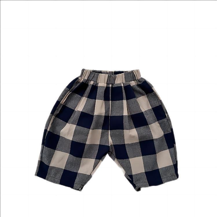 Summer Hot Selling Unisex Plaid Soft Cotton Thin Pants-4