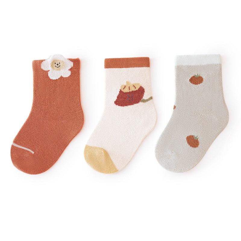 Baby Unisex Breathable Comfy Cartoon Socks Set-5