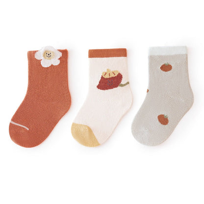 Baby Unisex Breathable Comfy Cartoon Socks Set-5