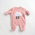 Baby Cartoon Pattern Side Snap Button Design Long Sleeved Romper-5