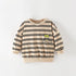 Baby Boy Striped And Bear Pattern Pullover Quality Hoodies-0