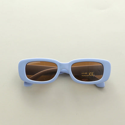 Kids Candy Color Square Frame Fashion Sunglasses-5