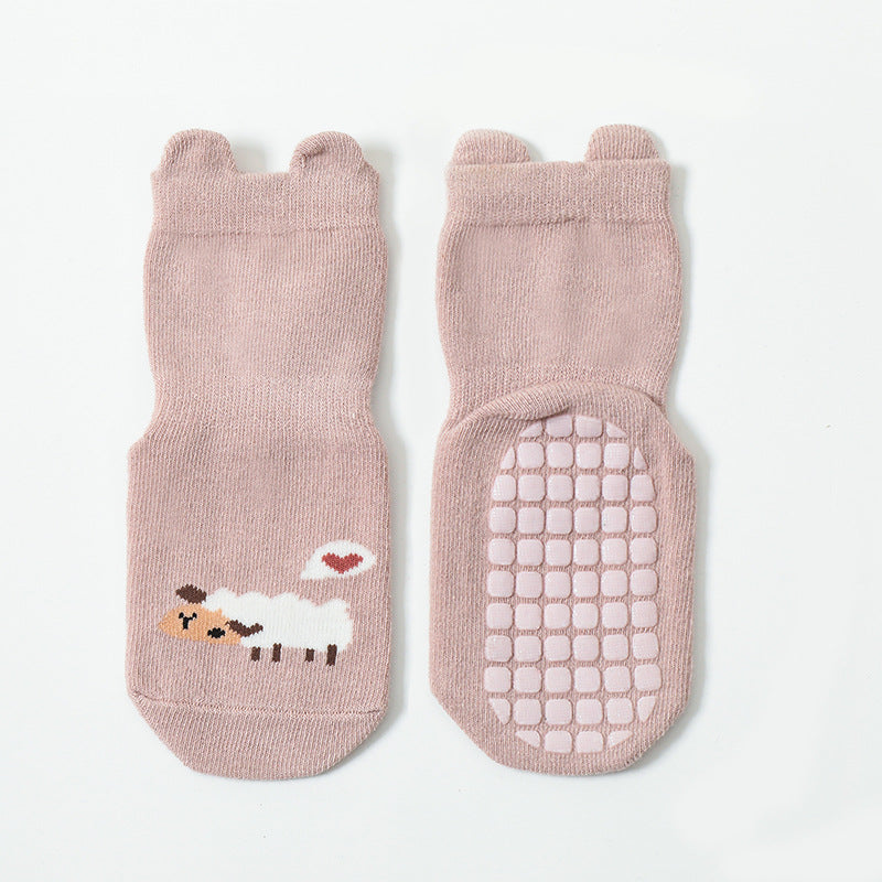 Baby Cartoon Animal Graphic Non-Slip Design Cute Socks-5